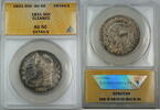 USA Half Dollar Bust Silver ANACS AU-50 Details, Cleaned -