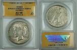 USA Peace Dollar Silver Coin, ANACS AU-58 Details, Struck Through Debris -