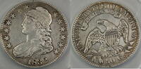 USA Half Dollar Bust Silver ANACS AU-50 Details Cleaned Coin -