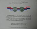 Briefmarken BEP souvenir card B 57 ANA back Great Seal vignettes -