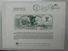 Briefmarken 1878 $ BEP souvenir card B 81 IPMS 1985 back $10,000 LT Show Cancelled -