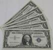 Banknoten $1 Silver Lot of 9 1957-B Certificates-Consecutive S/Ns Crisp UNC - See photos. -
