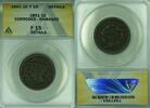 USA Large Cent Braided Hair ANACS F-15 Details Corroded-Damaged (43) -