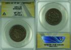 USA Large Cent Braided Hair ANACS VF-20 Details Damaged (43) -