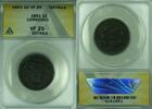 USA Large Cent Braided Hair ANACS VF-25 Details Corroded (43C) -