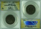 USA Large Cent Braided Hair ANACS F-15 Details Corroded-Damaged (43) -