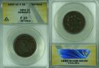USA Large Cent Braided Hair ANACS F-15 Details Damaged (43A) -
