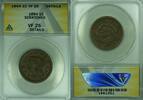 USA Large Cent Braided Hair 1c Coin ANACS VF-25 Details Scratched (38) -