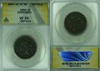 USA Large Cent Braided Hair 1c Coin ANACS VF-35 Details Corroded (38) -