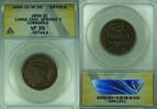 USA Large Cent Braided Hair 1c Coin Upright 5 ANACS VF-35 Dets Corroded (38A) -