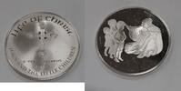 Exonumia Medal Franklin Mint Life of Christ .925 Silver by Benvenuti-Jesus and Children -