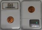 USA Cent Lincoln Wheat 1c NGC MS-66 RD -