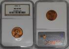 USA Cent Lincoln Wheat 1c NGC MS-66 RD -