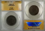 USA Large Cent Braided Hair 1c Coin ANACS F-12 Details Corroded PRX -