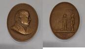 Exonumia Bronze US Mint Grover Cleveland President High Relief Oval Indian Peace Medal -