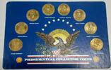 Exonumia Bronze Shell Oil Presidential UNC Medals - 8 Pcs Incl Washington, Lincoln, FDR -