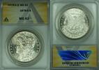 USA $1 Coin 1878-S Morgan Silver Dollar ANACS MS-62 (26A) -