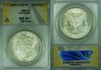 USA $1 Coin Morgan Silver Dollar ANACS MS-60 Details Cleaned (26) -
