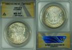 USA $1 Coin 1881-S Morgan Silver Dollar ANACS MS-60 Details-Cleaned Better Coin (26) -
