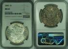 USA $1 Coin Morgan Silver Dollar S NGC MS-61 Better Coin Toned Reverse (46B) -