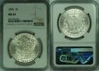 USA Dollar Morgan Silver $1 NGC MS-62 (46B) -