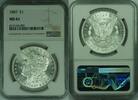 USA Dollar Morgan Silver $1 NGC MS-61 (46) -