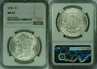 USA Dollar Morgan Silver $1 NGC MS-62 (46) -