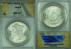 USA $1 Coin Morgan Silver Dollar ANACS MS-62 (45B) -