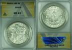 USA $1 Coin Morgan Silver Dollar ANACS MS-62 (45A) -