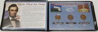 USA Cent Last Year Issue Lincoln Wheat Set - 3 Coins in Plastic Folder-Avg Circ -