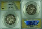 USA Half Dollar Barber Silver ANACS AU-50 -