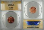 USA Cent 1916-D Lincoln Wheat 1c Coin ANACS AU-58 Details Recolored (Red-Brown) ETR -