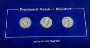 Exonumia MACO Presidential Commem .925 Silver Medals Set - Washington, Adams & Jefferson -