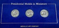 Exonumia MACO Presidential Commem .925 Silver Medals Set - Madison, Monroe & JQ Adams -