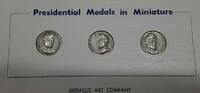 Exonumia MACO Presidential Commem .925 Silver Medals Set - Fillmore, Pierce & Buchanan -