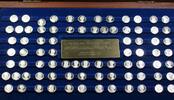 Exonumia Sterling Presidents & First Ladies Mini Proof Silver Set thru Reagan in Case -