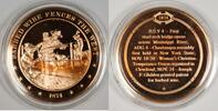 Exonumia Bronze Proof Medal Barbed Wire Fences the West -