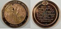 Exonumia Bronze History of the U.S. Industry Paralyzed by Depression Proof Medal -