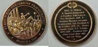 Exonumia Bronze History of the U.S. First Whig President Inaugurated Proof Medal -