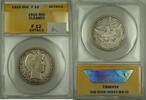 USA Half Dollar Barber Silver 50c Coin ANACS F-12 Details Cleaned (B) -