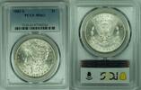 USA 1 Dollar 1881-S Morgan Silver $ Coin PCGS MS 63 (8) C -