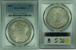 USA 1 Dollar Morgan Silver $ Toned Coin PCGS MS 63 PL (8) B -