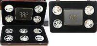 Weltmünzen Olympic Centennial 10 Pc Coin Set-.925 Silver-5 Countries w/Case Flaws -