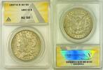 USA $1 Coin 1897-O Morgan Silver Dollar ANACS AU 50 Looks Better -