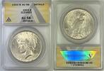 USA 1 Dollar Peace Silver $ Coin ANACS AU 58 Details -