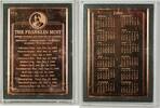 Exonumia Franklin Mint Proof Copper Calendar Plaque in Plastic Holder NO BOX (M1) -