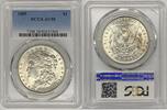 USA 1 Dollar Morgan Silver $ Coin PCGS AU 58 (2) -