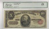 Banknoten 1891 $ 1891 $10 Treasury Note FR 370 Legacy F 15
