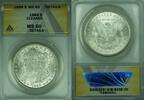 USA Dollar Morgan Silver S$1 ANACS MS-60 Details Cleaned (26) -