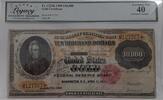 Banknoten 1900 $ 1900 Series $10000 Gold Cert. Teehee/Burke FR# 1225h Legacy EF 40 Perf Cancel Legacy Extremely Fine 40 with Perforation Cancelle